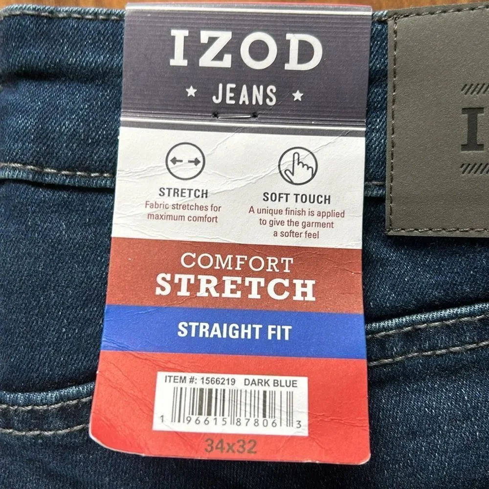 NEW Izod Mens Straight Fit Jeans Classic Style